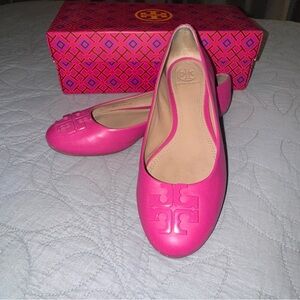 Tory Burch Vibrant Pink Flats